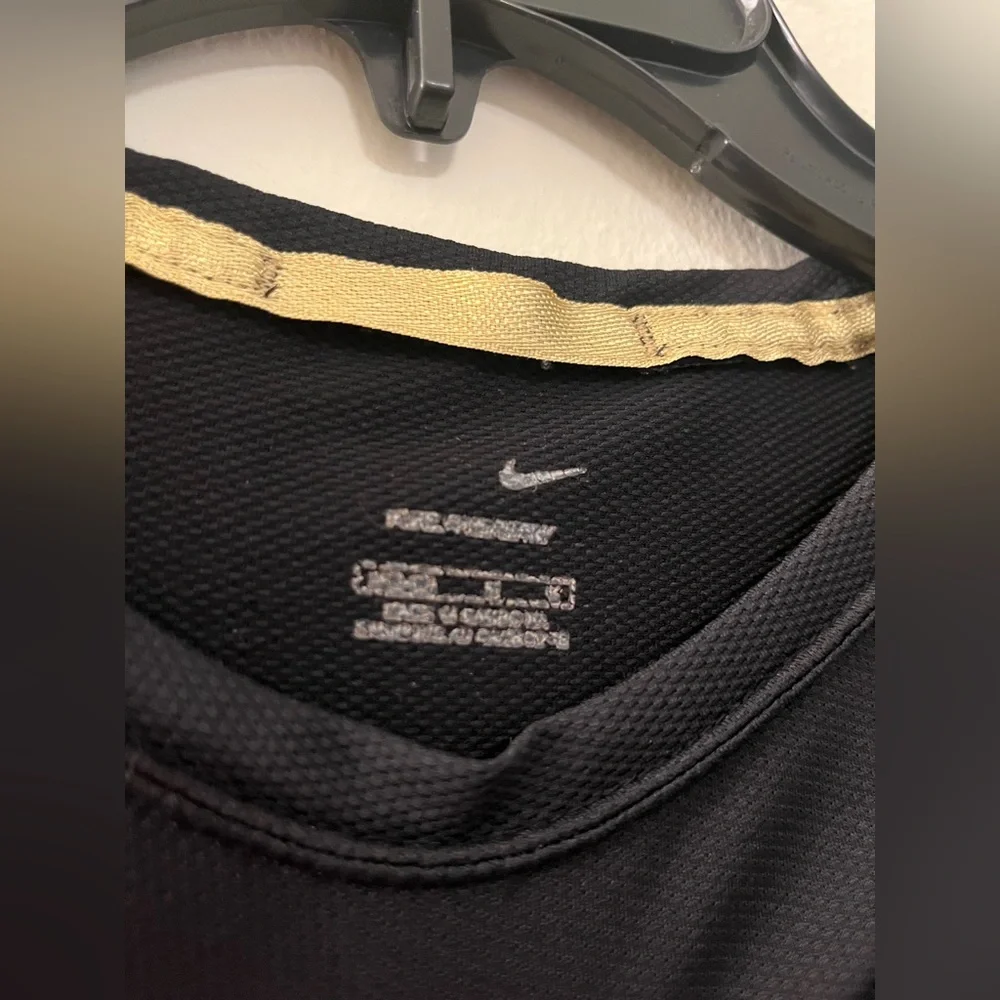 Nike Gold and Black Soccer Shirt